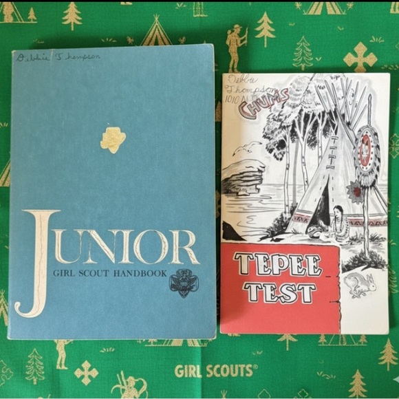 Lot GIRL SCOUT Vintage 50s/60s Junior & Regular Handbooks, 2 Copies Teepee Test - Picture 2 of 12